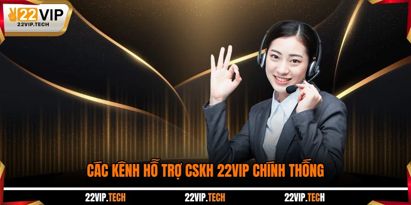 Các kênh hỗ trợ CSKH 22VIP chính thống